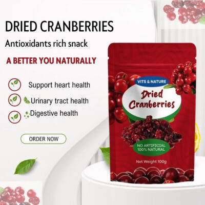 Vits and nature dried cranberries